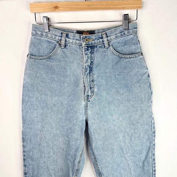 Vintage Route 66 Ultra High Waisted Relaxed Fit Crop Jeans - Picture 3 of 11